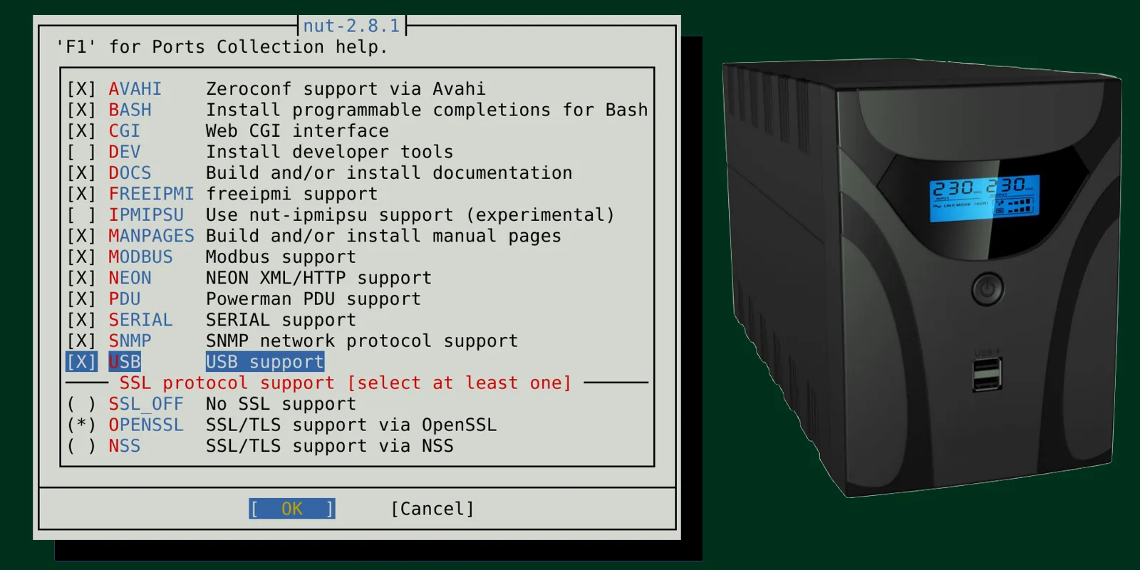 Изображение предпросмотра статьи: Настройка NUT (Network UPS Tools) для управления ИБП в FreeBSD 14