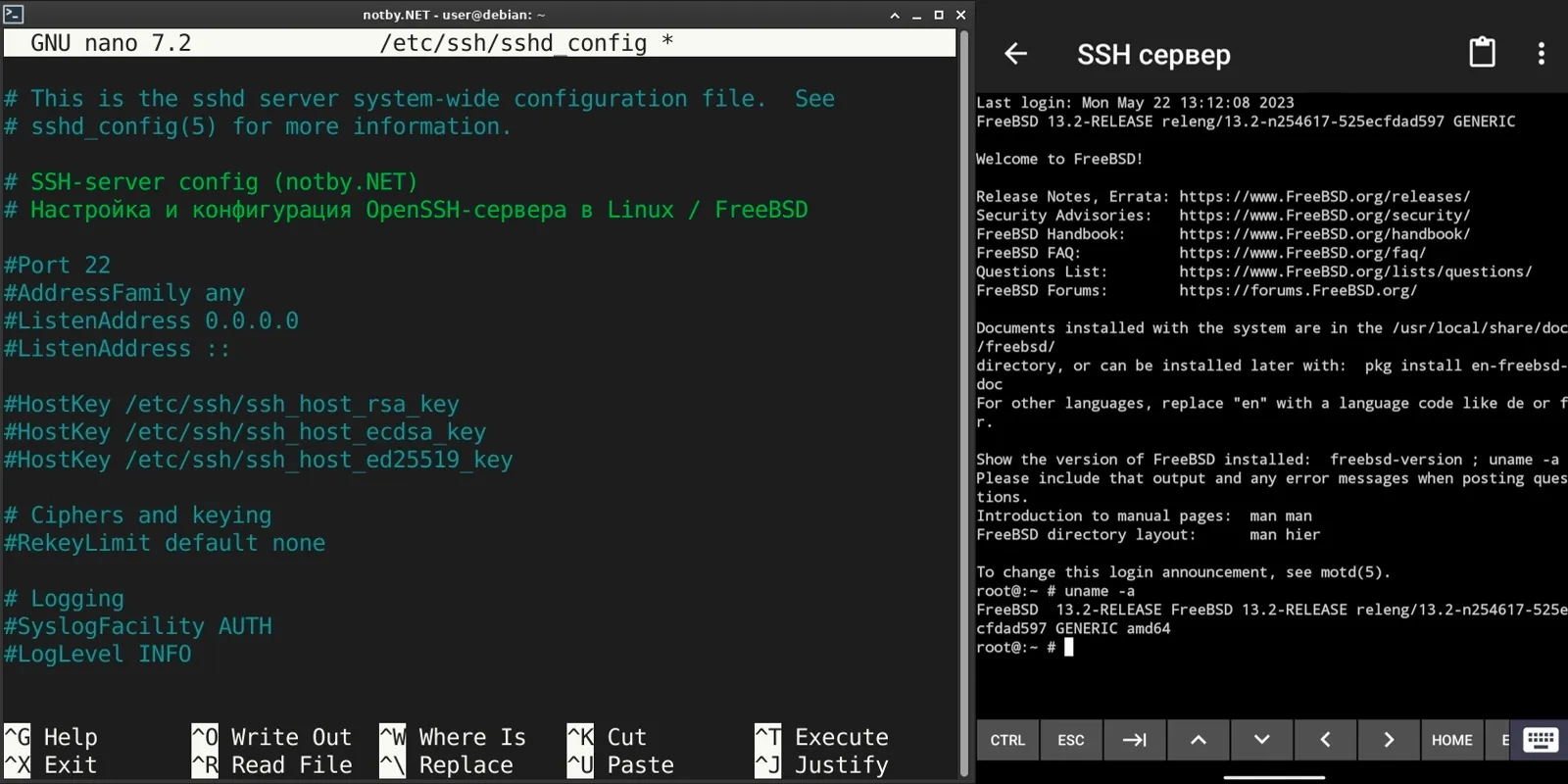 Изображение предпросмотра статьи: Настройка SSH сервера в Linux / FreeBSD