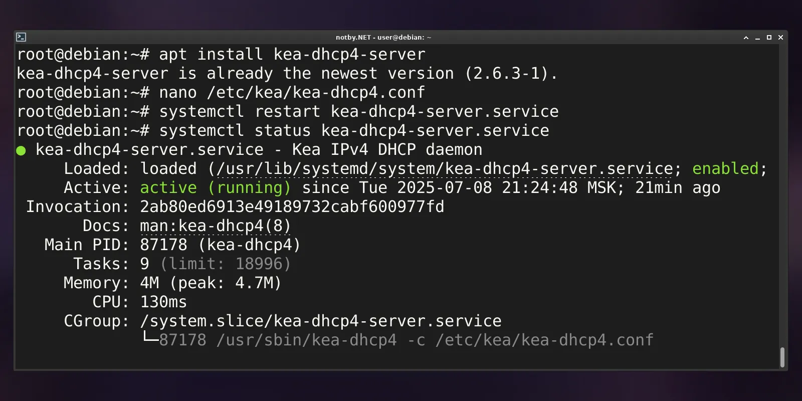 Изображение предпросмотра статьи: Установка и настройка Kea DHCP-сервер в Debian / Ubuntu
