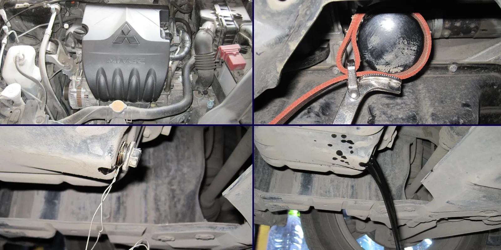 Изображение предпросмотра статьи: Замена масла двигателя Mitsubishi Lancer X